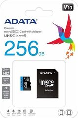 ADATA AUSDX256GUICL10A1-RA1 цена и информация | Карты памяти для телефонов | hansapost.ee
