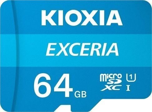 Mälukaart Kioxia Exceria 64GB U1 microSDHC цена и информация | Mälukaardid mobiiltelefonidele | hansapost.ee