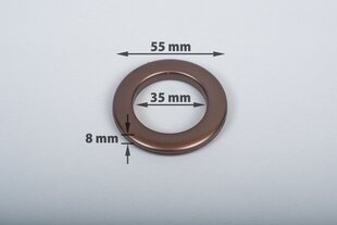 Кольца компрессионные для штор 35мм, цвет матовый коричневый, 10 шт. цена и информация | Шторы, занавески | hansapost.ee