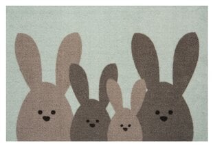 Hanse Home дверной коврик Printy Bunny Family, 40x60 см цена и информация | Придверные коврики | hansapost.ee