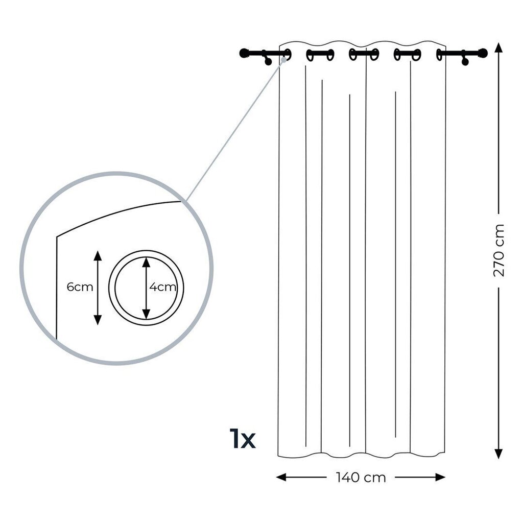 AmeliaHome kardin Voile hind ja info | Kardinad | hansapost.ee