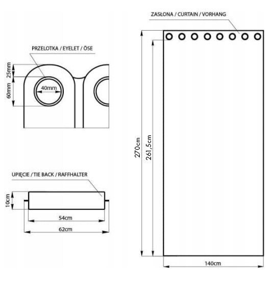 AmeliaHome kardin Lighting hind ja info | Kardinad | hansapost.ee