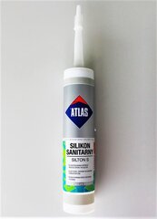 Sanitaarsilikoon ATLAS SILTON S 037-N, 280 ml, must hind ja info | Ehitusvahud ja silikoonid | hansapost.ee