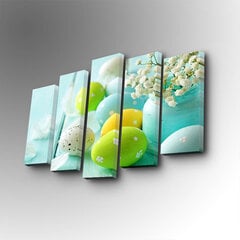 Репродукция из пяти частей Пасхальные яйца и цветы цена и информация | Репродукции, картины | hansapost.ee