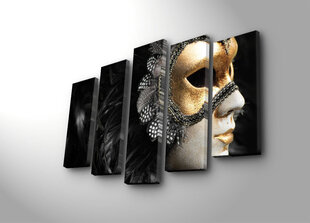 Репродукция из пяти частей Лицо с маской цена и информация | Репродукции, картины | hansapost.ee