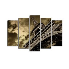 Репродукция из пяти частей Эйфелева башня цена и информация | Настенные деревянные декорации | hansapost.ee