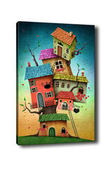 Репродукция Сказочные домики цена и информация | Настенные деревянные декорации | hansapost.ee