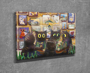 Репродукция Кошки у стола цена и информация | Настенные деревянные декорации | hansapost.ee
