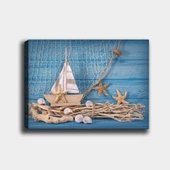 Репродукция на холсте Корабль с морскими звездами цена и информация | Настенные деревянные декорации | hansapost.ee