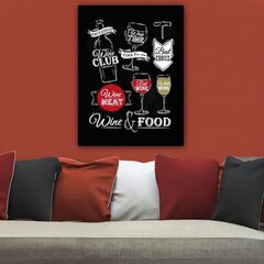 Репродукция на холсте Wine & Food цена и информация | Репродукции, картины | hansapost.ee