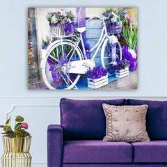 Репродукция Велосипед в цветах цена и информация | Настенные деревянные декорации | hansapost.ee
