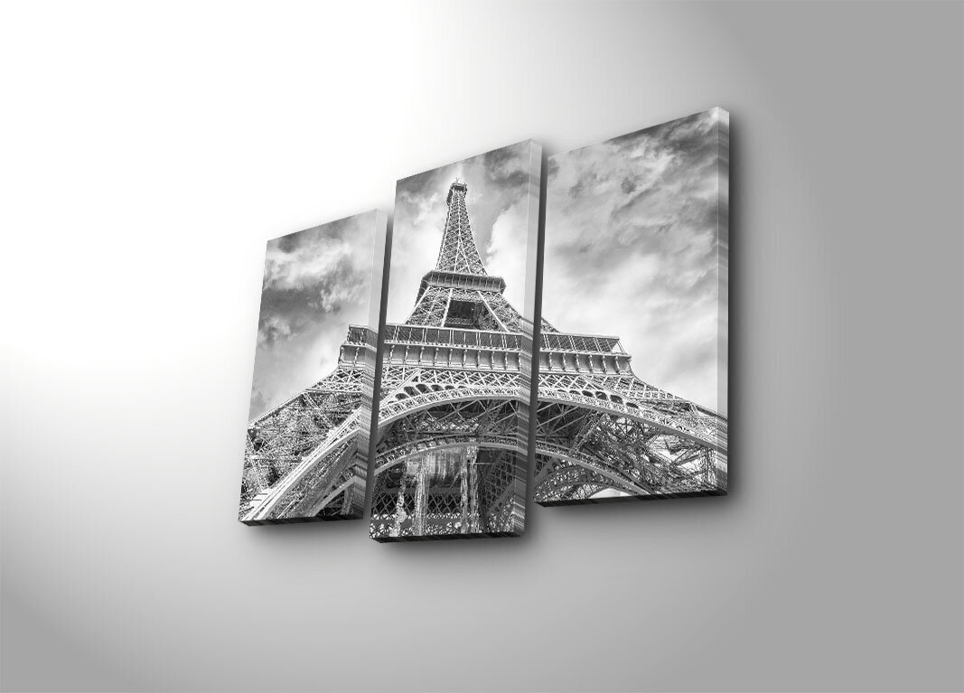 Kolmeosaline reproduktsioon Eiffeli torn цена и информация | Seinapildid | hansapost.ee