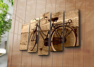 Репродукция из пяти частей Велосипед цена и информация | Настенные деревянные декорации | hansapost.ee