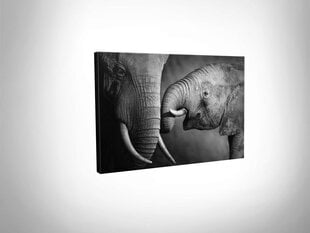 Репродукция Слонёнок с мамой цена и информация | Настенные деревянные декорации | hansapost.ee