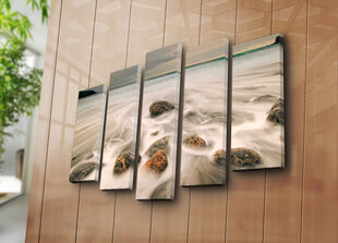 Репродукция из пяти частей Прибрежные камни цена и информация | Настенные деревянные декорации | hansapost.ee