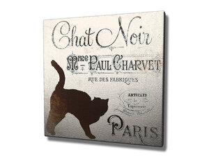 Репродукция Chat Noir Paris цена и информация | Настенные деревянные декорации | hansapost.ee