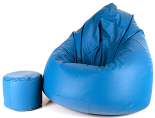 Кресло-мешок с пуфом Mega Comfort, синее цена и информация | Кресла-мешки и пуфы | hansapost.ee