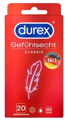 Kondoomid Durex Gefühlsecht Classic, 20 tk. hind ja info | Kondoomid | hansapost.ee