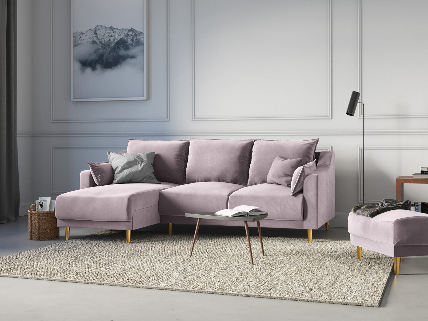 Tumba Mazzini Sofas Pansy, roosa hind ja info | Kott-toolid, tumbad, järid | hansapost.ee