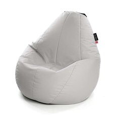 Кресло-мешок Qubo™ Comfort 90 Silver, серое цена и информация | Кресла-мешки и пуфы | hansapost.ee