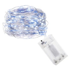 Valguskett 100 LED MicroLED "Smart", külm valge/sinine hind ja info | Jõulutuled | hansapost.ee