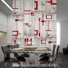 Fototapeet - Concrete, red frames and white knobs hind ja info | Fototapeedid | hansapost.ee