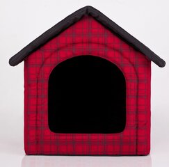Лежак-конура Hobbydog R2 клеточки, 44x38x45 см, красный цена и информация | Лежаки, домики | hansapost.ee
