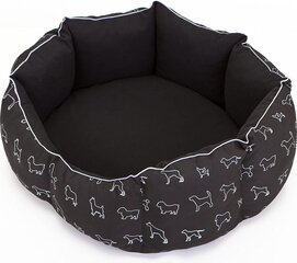 Hobbydog лежак New York, L, Black Dogs, 65x55 см цена и информация | Лежаки, домики | hansapost.ee