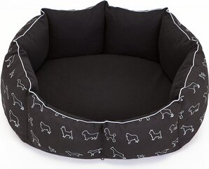 Koera pesa Hobbydog New York, L, Black Dogs, 65x55 cm price and information | Nests, positions | hansapost.ee