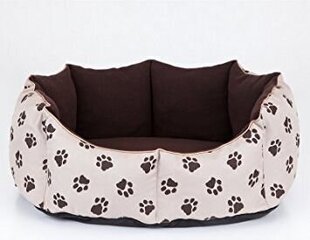 Hobbydog лежак New York, M, Beige Paws, 50x40 см цена и информация | Лежаки, домики | hansapost.ee