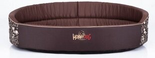 Hobbydog лежак Надписи R8, коричневый, 83x68 см цена и информация | Лежаки, домики | hansapost.ee