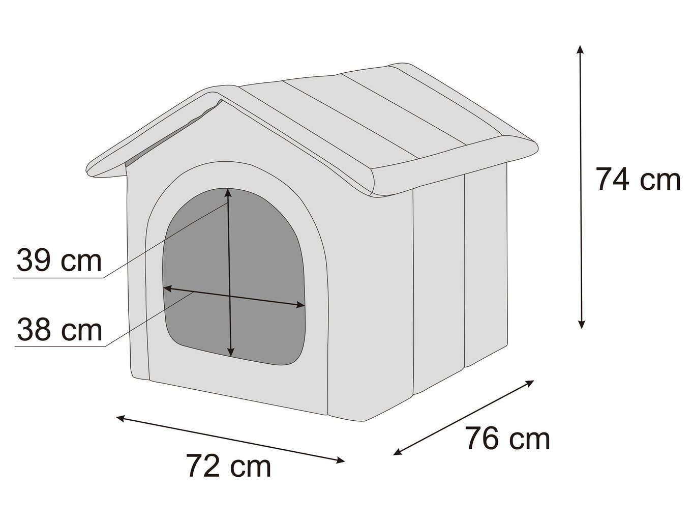 Hobbydog pesa Graphite Ecolen+Graphite Oxford R6, 72x76 cm hind ja info | Pesad, asemed | hansapost.ee