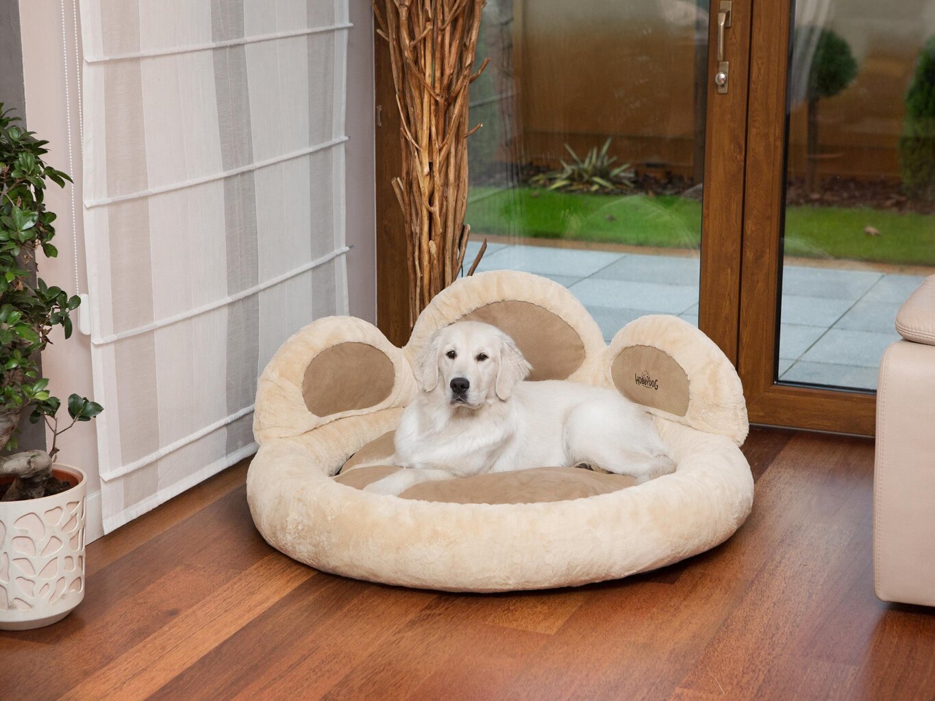 Hobbydog pesa Exclusive Paw Beige, XL, 85x85 cm цена и информация | Pesad, asemed | hansapost.ee