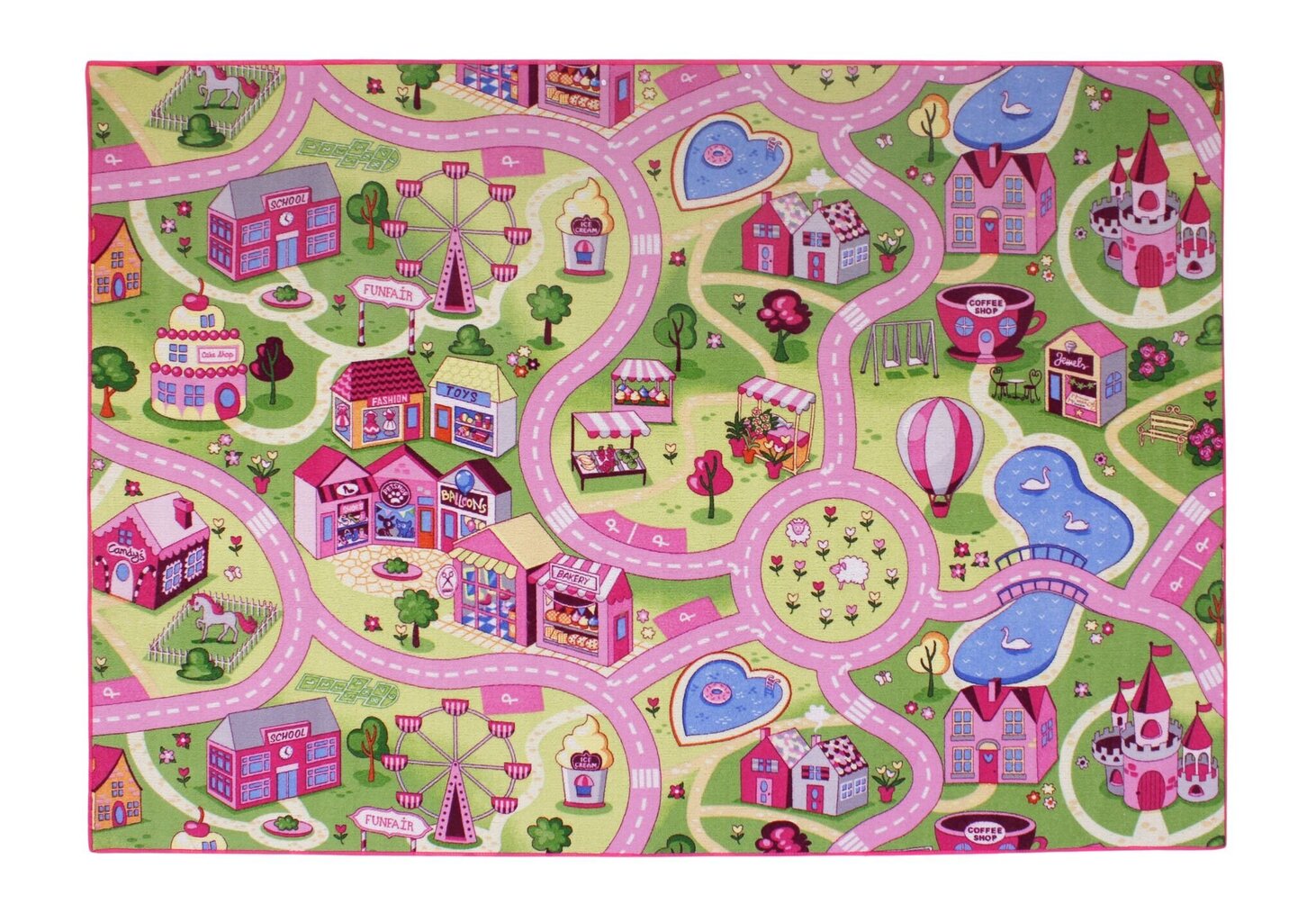 Rebel Roads lastevaip Fairground 140x200 cm hind ja info | Vaibad | hansapost.ee