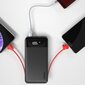 Akupank Dudao 2xUSB, 10000mAh, 2A, Lightning / USB Type C/micro USB 3A, must (K1A black) цена и информация | Akupangad | hansapost.ee