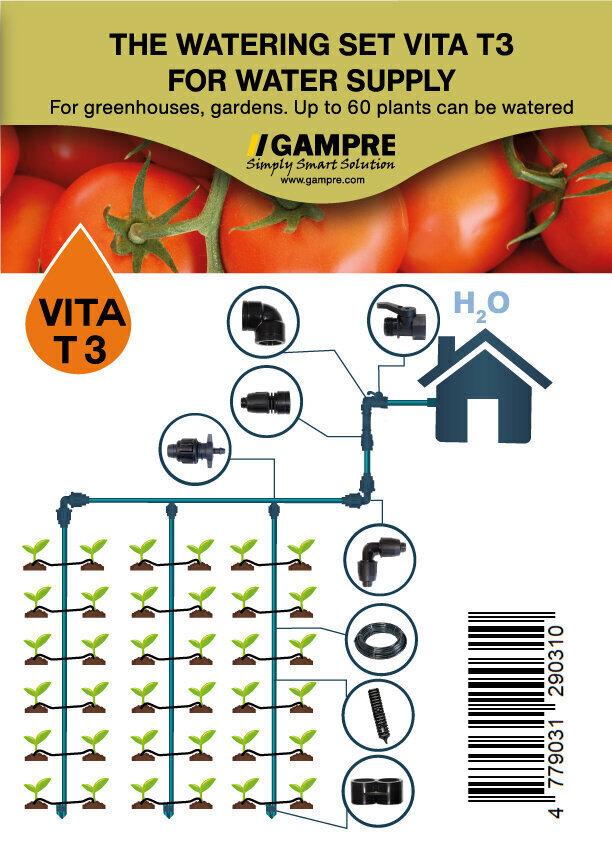 Kastmissüsteem Vita T3 niisutiga цена и информация | Kasvuhooned ja peenrakastid | hansapost.ee