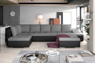Мягкий угловой диван NORE Giovanni, серый/черный цена и информация | Угловые диваны | hansapost.ee