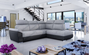 Мягкий угловой диван Loreto, серый/черный цена и информация | Угловые диваны | hansapost.ee