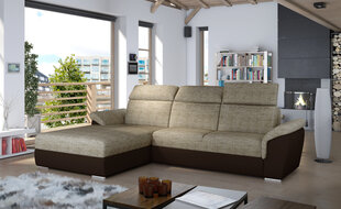 Мягкий угловой диван Trevisco, коричневый/кремовый цена и информация | Угловые диваны | hansapost.ee