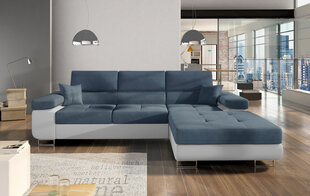 Мягкий угловой диван Armando, светло-синий/белый цена и информация | Угловые диваны | hansapost.ee