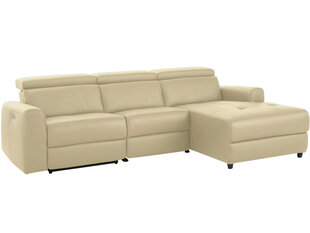 Pehme nurgadiivan elektrilise puhkefunktsiooniga Notio Living Capena, kunstnahk, kreemjas price and information | Corner sofas and corner sofa beds | hansapost.ee