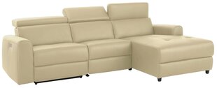 Pehme nurgadiivan elektrilise puhkefunktsiooniga Notio Living Capena, kunstnahk, kreemjas price and information | Corner sofas and corner sofa beds | hansapost.ee