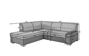Мягкий уголок NORE Bergen, серый/белый цена и информация | Угловые диваны | hansapost.ee