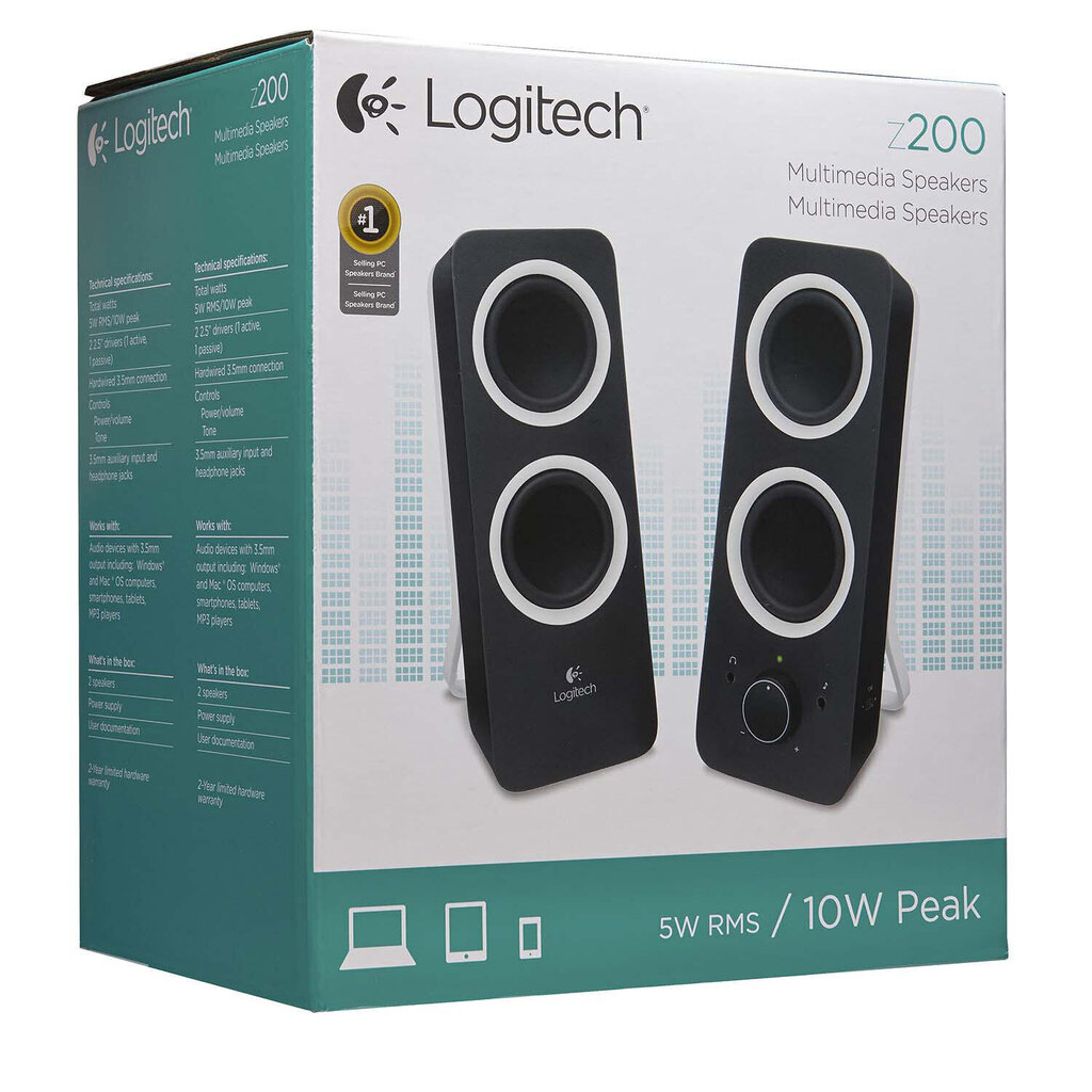 Logitech Z200 2.0 Midnight, must цена и информация | Kõlarid | hansapost.ee
