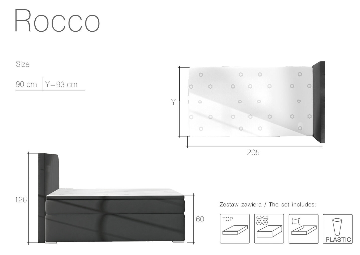 Voodi Rocco 90X200 cm, pruun hind ja info | Voodid | hansapost.ee