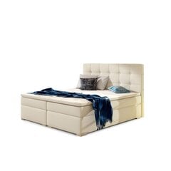 Кровать Inez, 160x200 см, искусственная кожа, кремового цвета цена и информация | Кровати | hansapost.ee