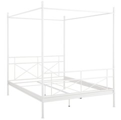 Кровать Tanja Canopy, 160х200 см, белая цена и информация | Кровати | hansapost.ee