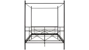 Кровать Tanja Canopy, 160х200 см, черная цена и информация | Кровати | hansapost.ee