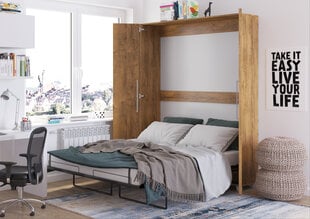 Откидная кровать Meblocross Teddy 160, 160x200 см, коричневая цена и информация | Кровати | hansapost.ee