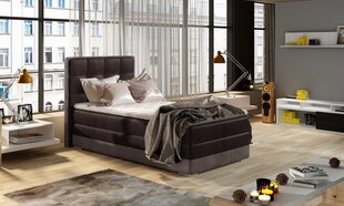 Кровать NORE ASTER, 90x200 см, светло-коричневая/темно-коричневая эко кожа цена и информация | Кровати | hansapost.ee